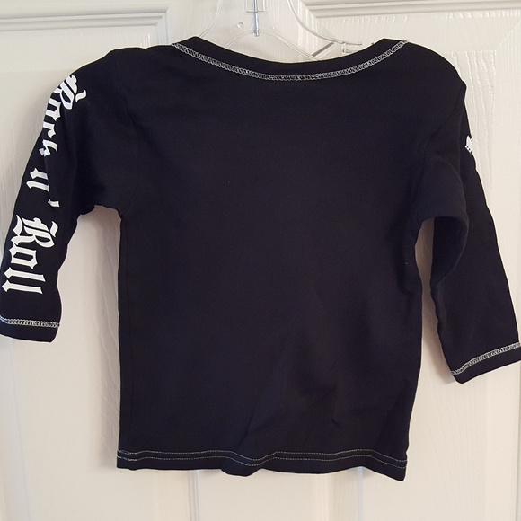 Kids TEE SHIRT ROCK & ROLL Guitar L/S NWT Designer Kids Wear Rocker - Picture 4 of 4